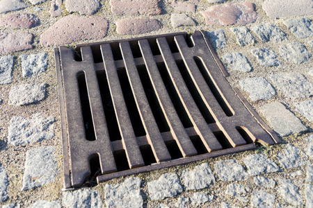 Gully cover in a street