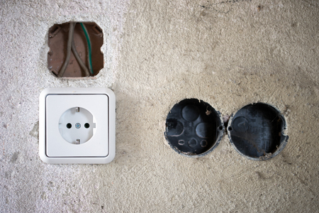 electrical socket and electrical system on a wall