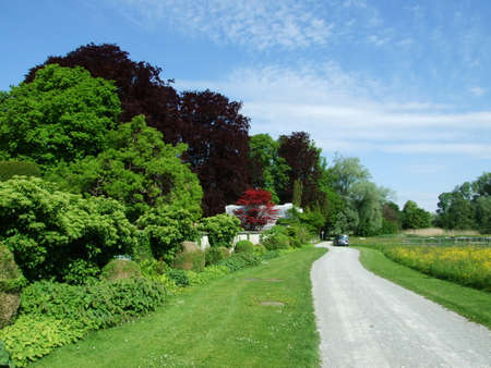 Park and arboretum Seeburgpark in Kreuzlingen - Canton of Thurgau, Switzerlandの写真素材