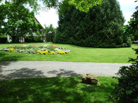 Park by the Augustinian monastery Crucelin or Kreuzlingen Abbey - Canton of Thurgau, Switzerlandの写真素材