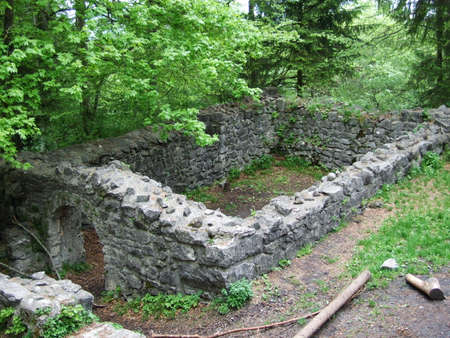 Ruins of Rosenburg near Herisau (Canton Appenzell Ausserrhoden, Switzerland)の写真素材