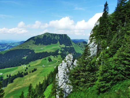 Stockberg peak on the Obertoggenburg mountain - Canton St. Gallen, Switzerlandの写真素材