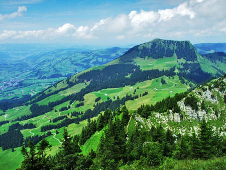 Stockberg peak on the Obertoggenburg mountain - Canton St. Gallen, Switzerlandの写真素材
