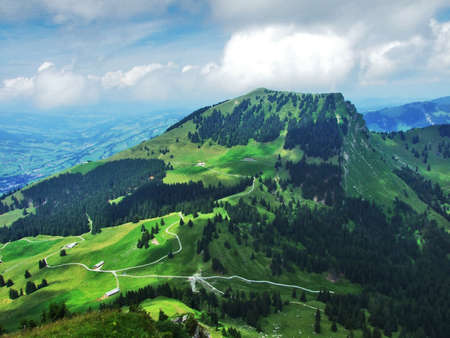 Stockberg peak on the Obertoggenburg mountain - Canton St. Gallen, Switzerlandの写真素材
