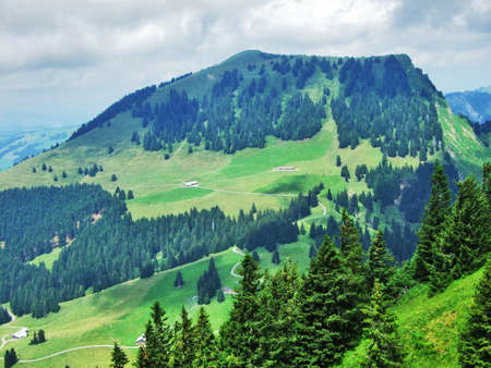 Stockberg peak on the Obertoggenburg mountain - Canton St. Gallen, Switzerlandの写真素材