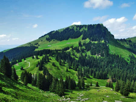 Stockberg peak on the Obertoggenburg mountain - Canton St. Gallen, Switzerlandの写真素材