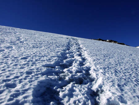 Alpine glacier below the top Clariden - Canton of Uri, Switzerlandの写真素材
