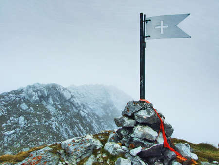 Unrealistic views from the top of the Wildhuser Schofberg in Alpstein mountain range - Canton of St. Gallen, Switzerlandの写真素材