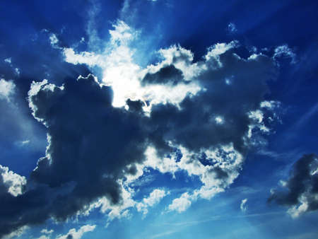 Spring clouds in the sky above the Churfirsten mountain range - Canton of St. Gallen, Switzerland