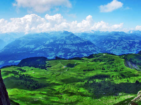 Alpine plateau Malun with seasonal pastures - Canton of St. Gallen, Switzerland