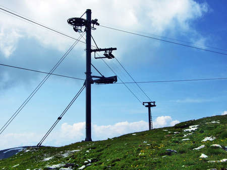 Gondelbahn Espel-StÃ¶feli-ChÃ¤serrugg, Unterwasser - Canton of St. Gallen, Switzerlandの写真素材
