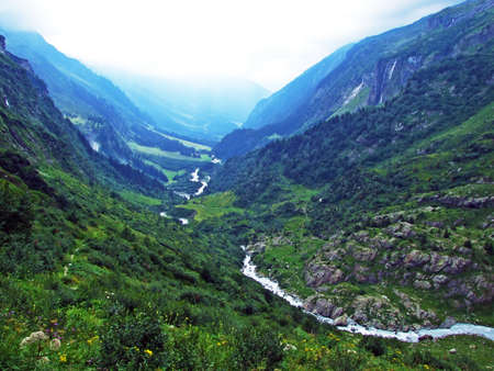 The Alpine Valley of Maderanertal - Canton of Uri, Switzerlandの写真素材