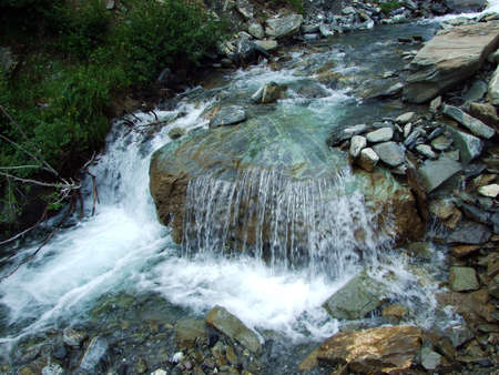 Mattbach stream in the Wichlen Alpine Valley - Canton of Glarus, Switzerland