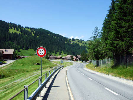 The small traditional alpine village of Steg in the Saminatal Valley and in the heart of the Liechtenstein Alps - Steg, Liechtensteinの写真素材