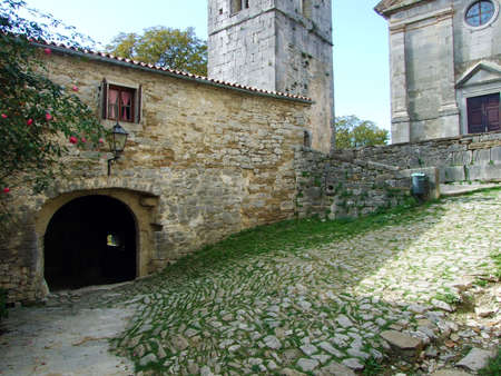 Historical and ethnological motifs from Hum - the smallest city in the world, Croatia (Povijesni i etnoloski motivi iz Huma u Istri, najmanjeg grada na svijetu - Hum, Hrvatska)の写真素材