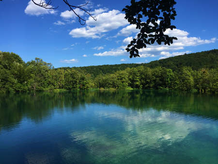 Landscape of Plitvice Lakes National Park or nacionalni park Plitvicka jezeraの写真素材