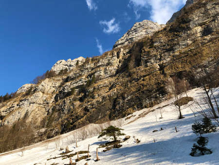 Stones and rocks of the mountain massif Alpstein and in the Appenzellerland region - Canton of Appenzell Innerrhoden (AI), Switzerlandの写真素材