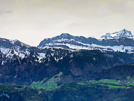 Oberbauenstock summit in the Urner Alps mountain range - Cantons of Nidwalden and Uri, Switzerland