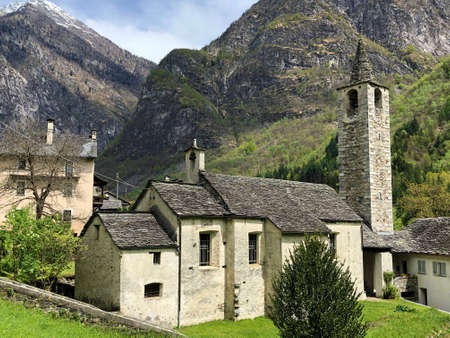 Catholic church in the village of Peccia - Canton of Ticino, Switzerland