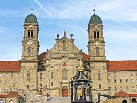 Benedictine monastery Einsiedeln Abbey or Das Kloster Einsiedeln - Canton of Schwyz, Switzerlandのeditorial素材