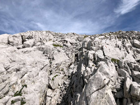 Stones and rocks of the Glarus Alps mountain massif and in the Glarnerland tourist region, Innerthal - Canton of Schwyz, Switzerland (Kanton Schwyz, Schweiz)の写真素材