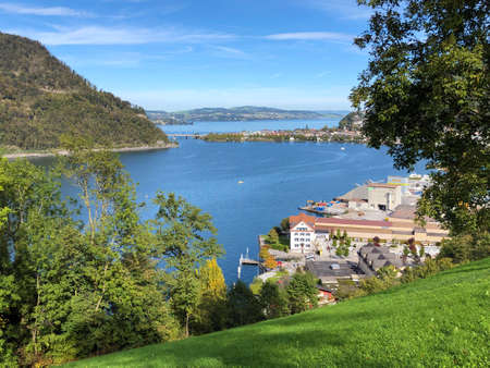 Alpnachersee Lake, Stansstad - Canton of Nidwalden & Canton of Obwalden or Canton of Obwald,...