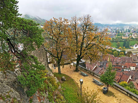 The ruins of Stein Castle or Schloss Stein or Ruine Stein or Schlossruine Stein, Baden - Canton of...