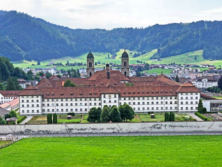 Benedictine monastery Einsiedeln Abbey or Das Kloster Einsiedeln - Canton of Schwyz, Switzerlandのeditorial素材