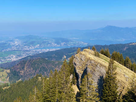 Alpine mountain hill RÃ¤genflÃ¼eli (Raegeflueeli oder Ragenflueli) or RegenflÃ¼eli...