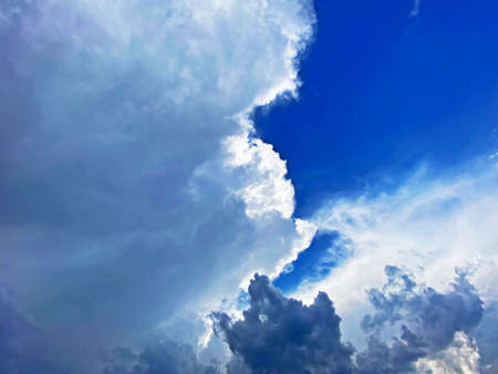 Picturesque and beautiful clouds over the Swiss mountain peaks and in the Uri Alps massif, Melchtal...