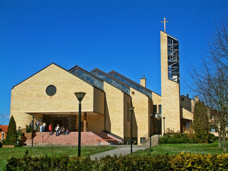 Parish Church of St. Leopold Mandic, Pozega (Croatia) / Å½upna Crkva Sv. Leopolda MandiÄa, PoÅ¾ega (Hrvatska)の写真素材