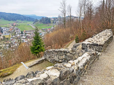 Wolhusen castle ruins or Outer castle (Wolhusen Burgruine oder Ruine Ãussere Burg Wolhusen) - Switzerland (Schweiz)の写真素材