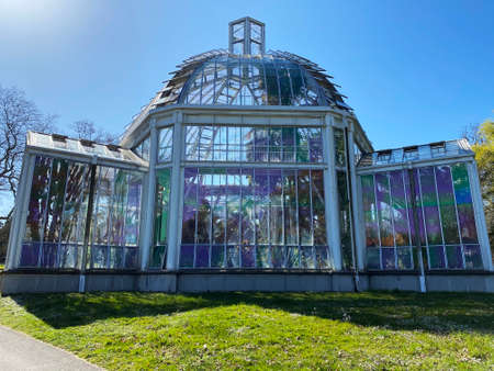 Temperate House (Serre tempÃ©rÃ©e), Conservatory and Botanical Garden of the City of Geneva (Conservatoire et Jardin Botaniques) - Switzerland (Suisse)の写真素材