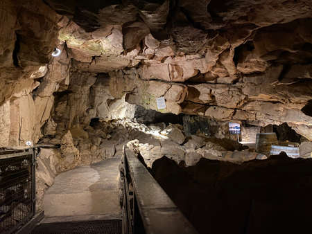 The Vallorbe caves or Grotte de l'Orbe (Grottes de Vallorbe or die Grotten von Vallorbe) - Canton of Vaud, Switzerland (Kanton Waadt, Schweiz)の写真素材