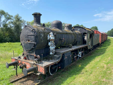 Composition of a memorial train in the area of the former Ustasha camp III Ciglana in Jasenovac -...