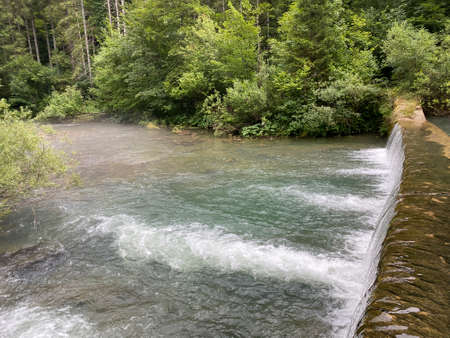 Protected landscape of the small river Kamacnik in Gorski kotar - Vrbovsko, Croatia (ZaÅ¡tiÄeni krajolik rjeÄice KamaÄnik u Gorskom kotaru - Vrbovsko, Hrvatska)の写真素材