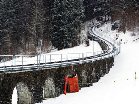 Unterwasser - Iltios Funicular Railway or Standseilbahn Unterwasserâ€“Iltios oder Iltiosbahn...
