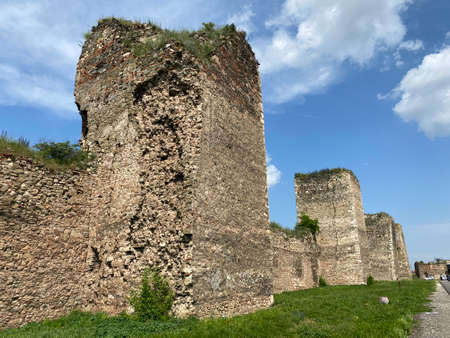 Medieval fortified city Smederevo fortress or Smederevo's 15th century fortress - Smederevska...
