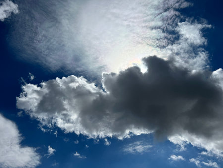 Picturesque and beautiful clouds over the Swiss mountain peaks in the Silvretta Alps and Albula Alps...