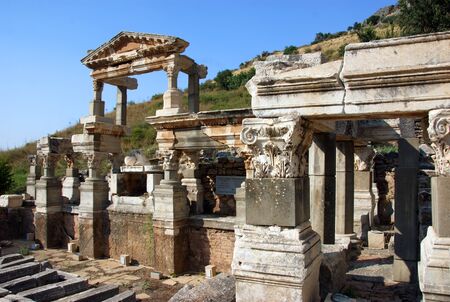 Ancient city of Ephesus, Embedded in the western part of contemporary Turkey, it was considered one of the largest and most important centers of the old Mediterranean worldの写真素材