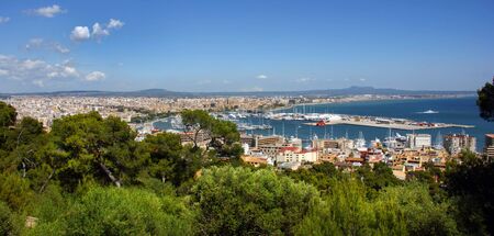 Panoramic of the port of Mallorca, spain