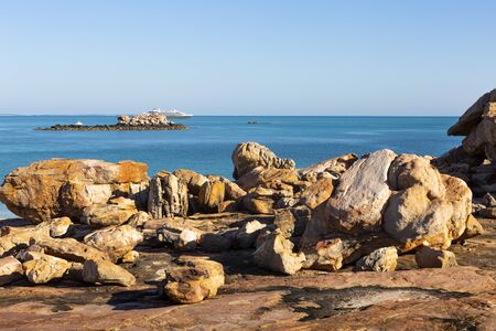 Kimberly coast, Australia  with sand stone rocksの写真素材