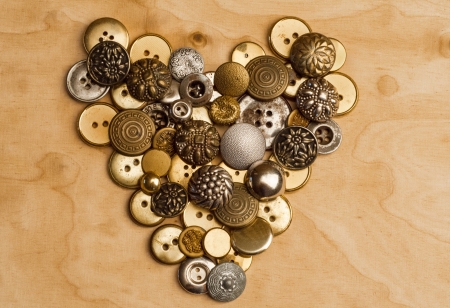 heart of sewing buttonsの写真素材
