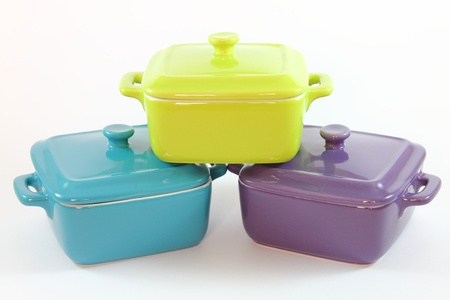 Three cooking potsの写真素材
