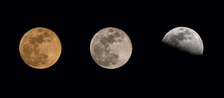 Different phases of the moonの写真素材