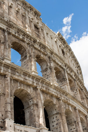 view of the colosseum in romeの写真素材