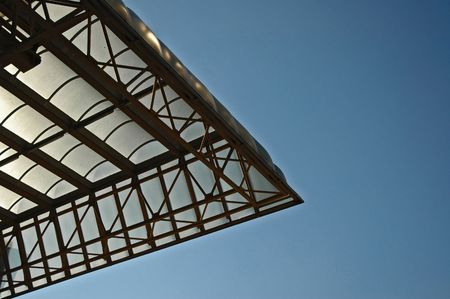 A modern roof of a bussines centerの写真素材