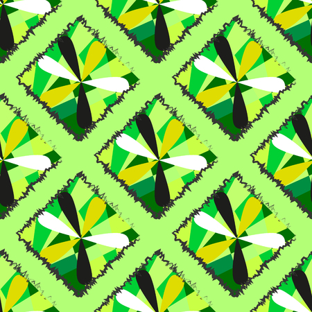 Seamless texture with green diamondのイラスト素材