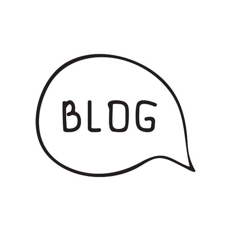 Blog Icon in flat style. Illustration isolated on white background. Design, logo, app, infographic. Vectorのイラスト素材