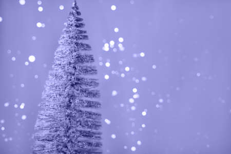 Purple background with a Christmas tree and a place to record.の写真素材